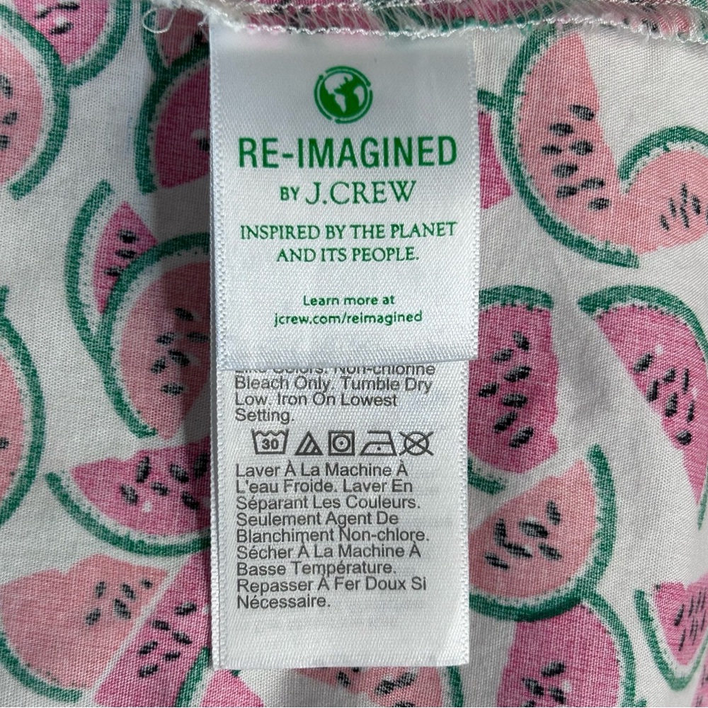 J. CREW Watermelon Print Fitted Button Down Shirt 42 - Picture 6 of 11